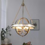 D0116 DUTTI LED Modern Brass Ring Chandelier: Perfect for Dining Rooms, Restaurants, and Shops