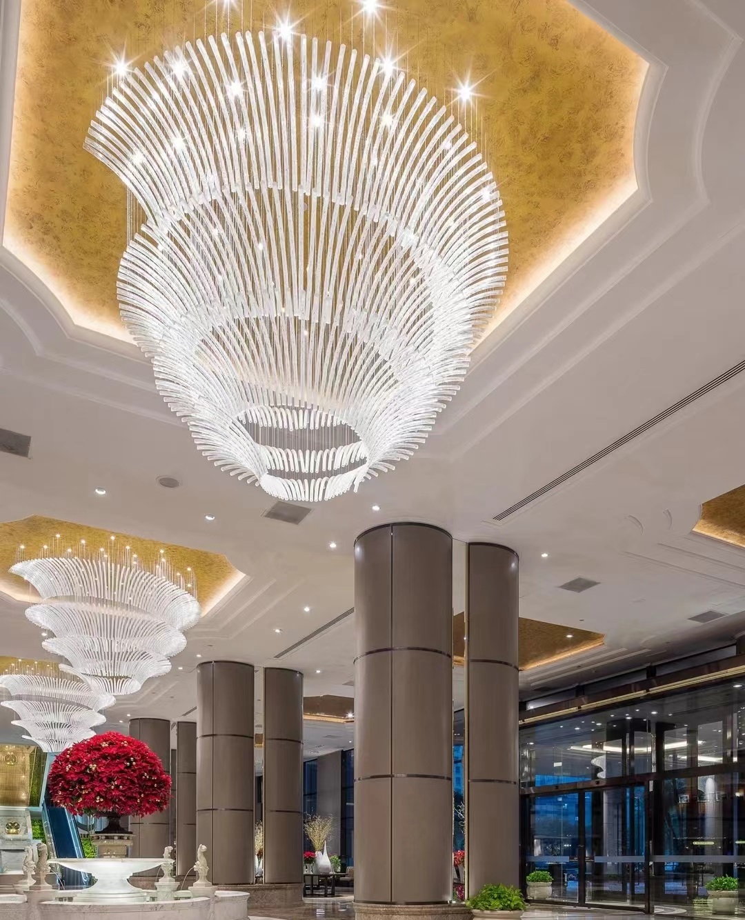 Dutti LED Modern Glass Tube Chandelier Pendant Lighting: Unique Design OEM/ODM for Hotel Lobby
