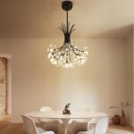 Dutti D0012 LED Pendant Light Scandinavian style warm bedroom chandeliers Postmodern simplicity living room lamp Dandelion creative crystal led restaurant 19 head diameter 68cm