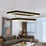 Dutti D0006 LED chandelier restaurant creative postmodern atmospheric living room chandelier minimalist bedroom lamp hall rectangular office double medium 80 60CM